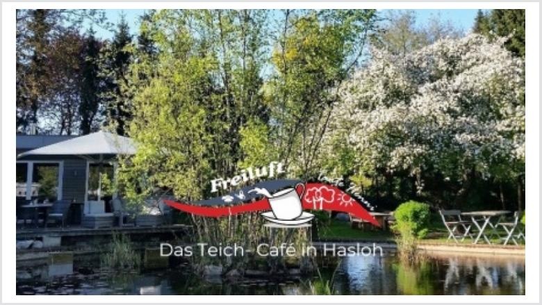 Freiluft-Teichcafé