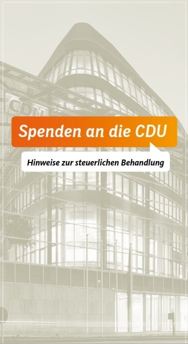 Hinweise zu Spenden an die CDU