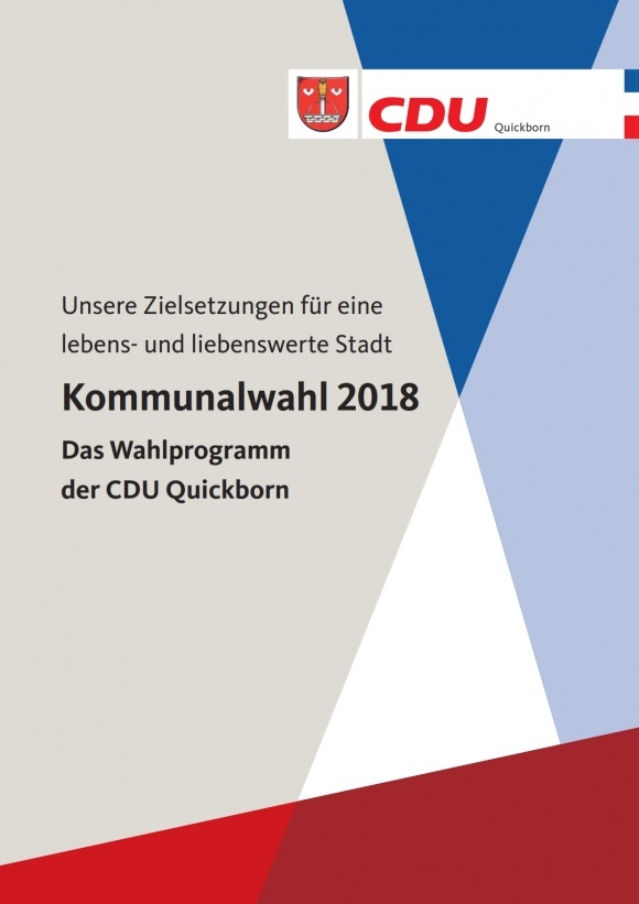 Das Wahlprogramm der CDU Quickborn zur Kommunalwahl 2018